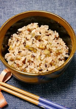 レンジで簡単！食べたい時の栗ごはん-レシピのメイン写真