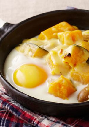 ホクホクかぼちゃの半熟目玉焼きのせ-レシピのメイン写真