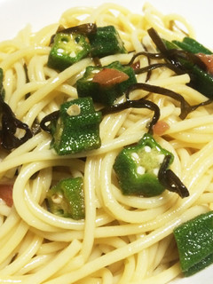 オクラと塩昆布の梅パスタ☆-レシピのメイン写真