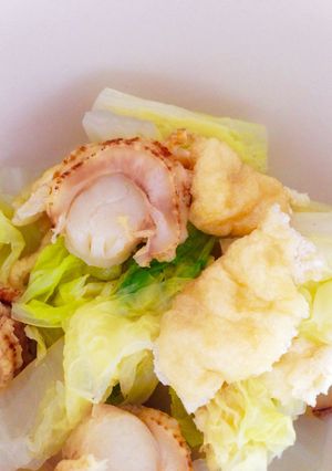 減塩！白菜とホタテ、揚げのアッサリ煮-レシピのメイン写真