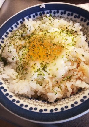 【ズボラ飯】レンジで簡単早い半熟卵ご飯！-レシピのメイン写真