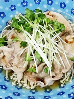 レンジで簡単!豚しゃぶきのこぽんず-レシピのメイン写真