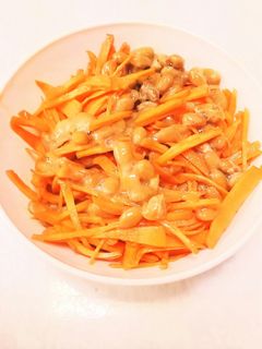 人参納豆めんつゆサラダ-レシピのメイン写真