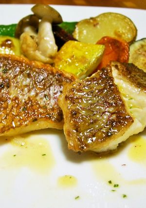 鯛のポアレ彩り野菜を添えて-レシピのメイン写真