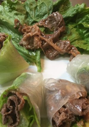 肉巻き巻き　生春巻き！！-レシピのメイン写真