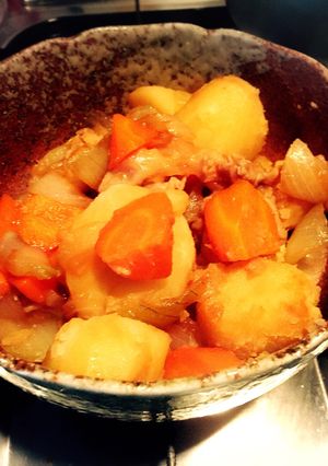 簡単☆フライパンで肉じゃが☆-レシピのメイン写真