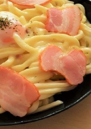 簡単 うどんのカルボナーラ-レシピのメイン写真