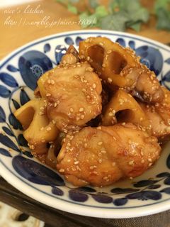 簡単にもう一品☆鶏と蓮根の甘酢炒め煮-レシピのメイン写真
