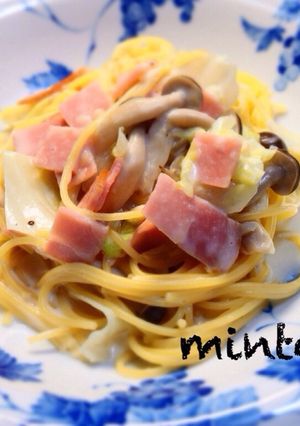 ハムキャベツのワンポットクリームパスタ♬-レシピのメイン写真