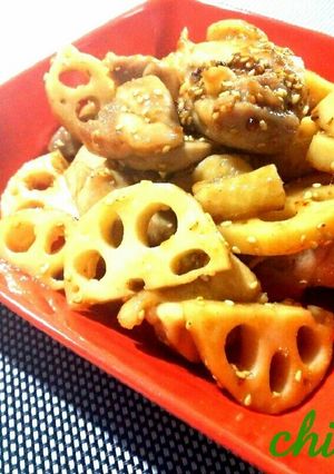 子供もパクパク❀蓮根と鶏肉の甘辛炒め❀-レシピのメイン写真