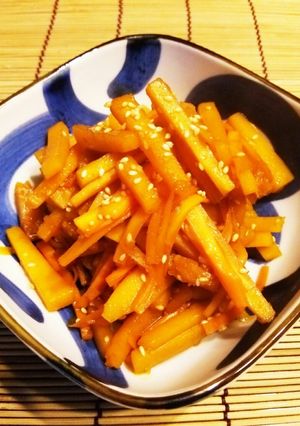 バターナッツ南瓜と人参のきんぴら♪-レシピのメイン写真