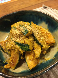 簡単!美味しい!南瓜の胡麻だれ煮-レシピのメイン写真