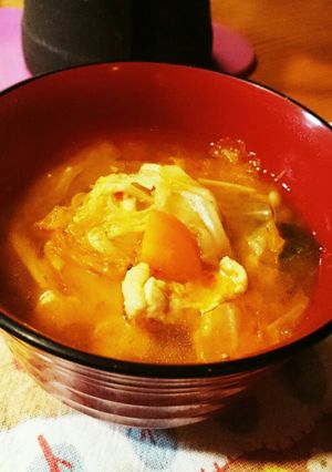 鶏キムチ汁♪-レシピのメイン写真