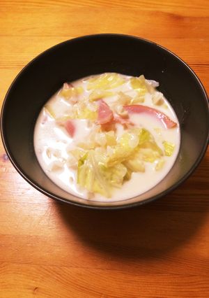 超簡単！キャベツとベーコンのクリーム煮-レシピのメイン写真