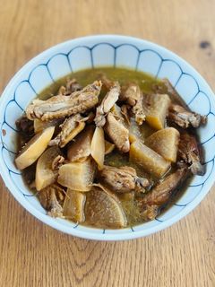 お酢を使った塩麹手羽中と大根のさっぱり煮-レシピのメイン写真