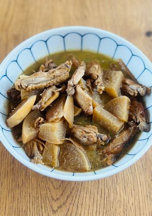 お酢を使った塩麹手羽中と大根のさっぱり煮-レシピのメイン写真
