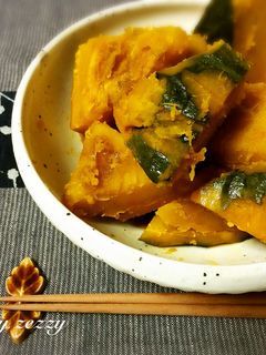 簡単!15分。フライパンでカボチャの煮物-レシピのメイン写真