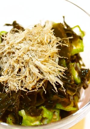 とろろ昆布とオクラ＆わかめの酢の物-レシピのメイン写真