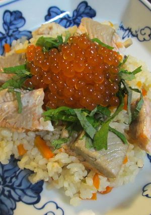 秋鮭といくらの寿司　炊飯器で簡単-レシピのメイン写真