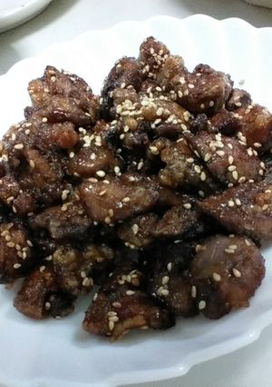 保育園のレバー料理、芝麻前肝片-レシピのメイン写真
