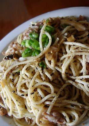 エリンギと豚の胡麻風味パスタ-レシピのメイン写真