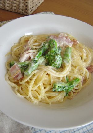 菜の花とベーコンのクリームパスタ-レシピのメイン写真