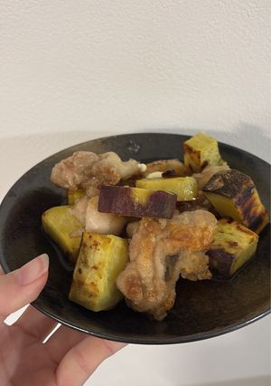 鶏ももとさつまいもの照り焼きバター-レシピのメイン写真