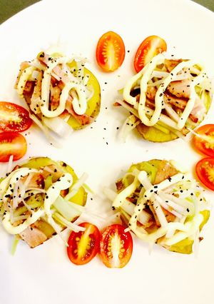 焼き豚とネギでラーメンチックなポテベジ♪-レシピのメイン写真