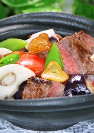 極旨～♪　コロコロ野菜のステーキ丼-レシピのメイン写真