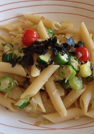じゃこオクラとまとパスタ-レシピのメイン写真