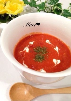 3分で！ノンオイル♩トマトクリームスープ-レシピのメイン写真