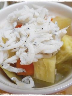離乳食後期・しらすと野菜蒸し-レシピのメイン写真