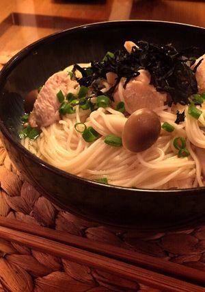 鶏ときのこのあったかにゅうめん-レシピのメイン写真