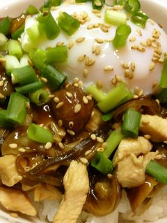 なめこのつるつる丼ぶり・温泉卵のせ✿-レシピのメイン写真