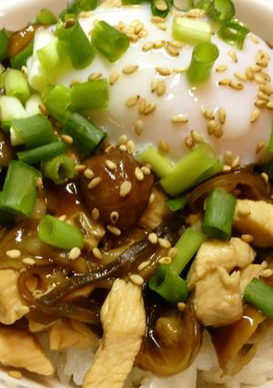 なめこのつるつる丼ぶり・温泉卵のせ✿-レシピのメイン写真