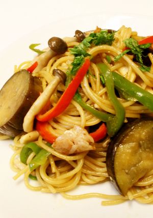 ナスしめじベーコンdeワンポットパスタ-レシピのメイン写真