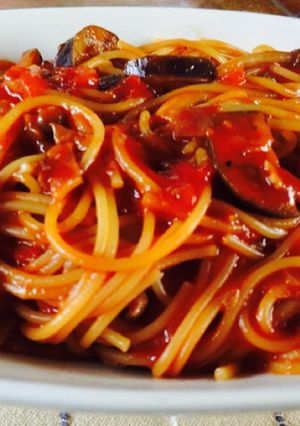 フライパン一つ★ナスのトマトソースパスタ-レシピのメイン写真