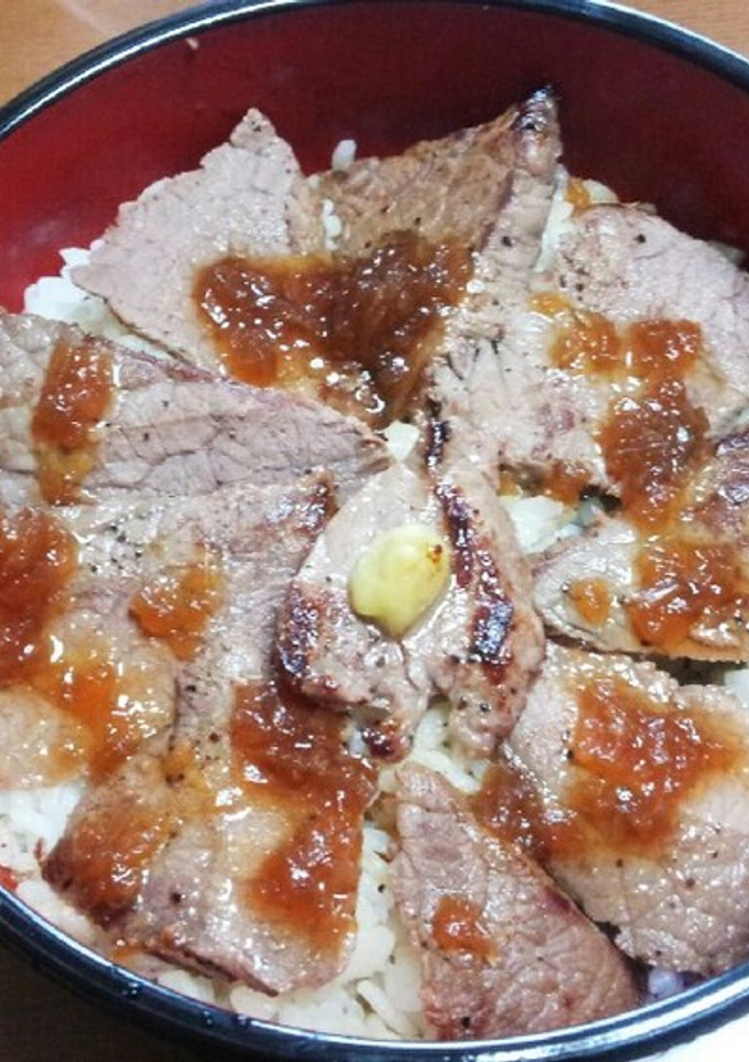 焼く！切る！乗せる！簡単ステーキ丼！！-レシピのメイン写真