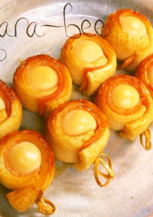 お弁当に◎うずらの卵のちくわベーコン巻き-レシピのメイン写真