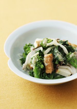 菜の花と厚揚げのからし酢みそあえ-レシピのメイン写真