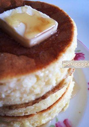 ふわっ*もちっ *しっとりホットケーキ♡-レシピのメイン写真