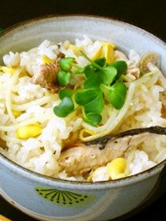さんまと子大豆もやしの炊き込みご飯-レシピのメイン写真
