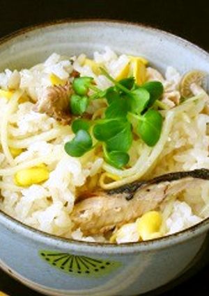 さんまと子大豆もやしの炊き込みご飯-レシピのメイン写真