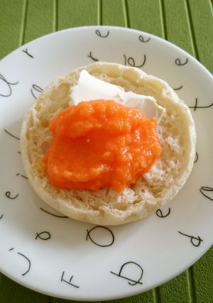 簡単！オープンサンド　みかん＆にんじん-レシピのメイン写真