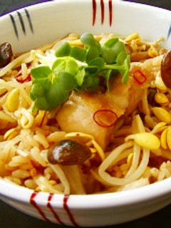 子大豆もやしときのこの炊き込みご飯-レシピのメイン写真