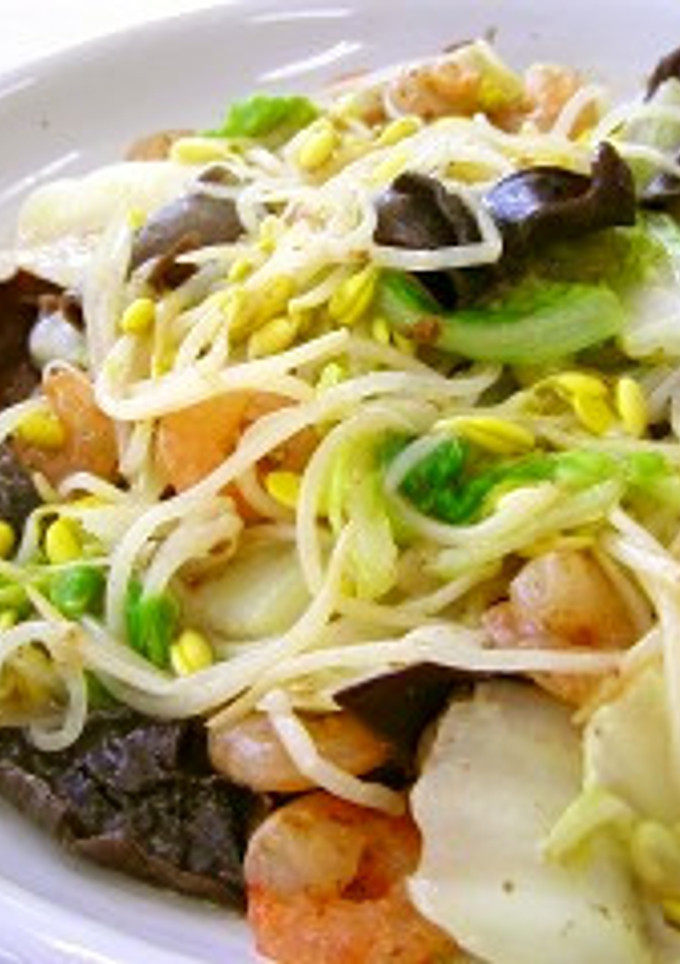 子大豆もやしと白菜・えびの塩炒め-レシピのメイン写真