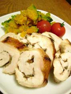 鶏肉のくるくる梅巻き焼き-レシピのメイン写真