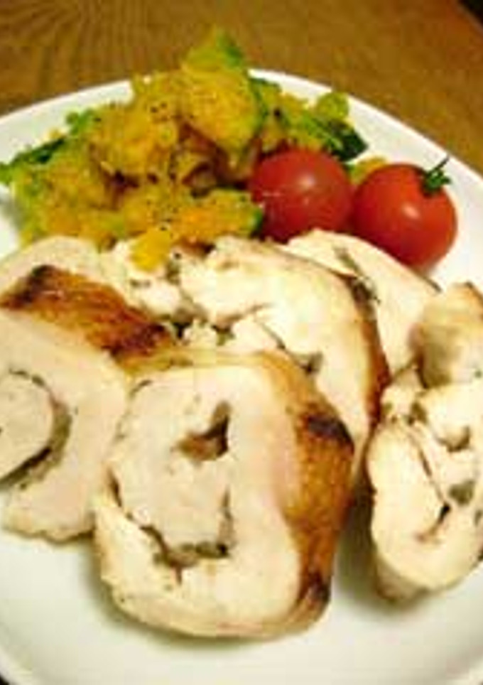 鶏肉のくるくる梅巻き焼き-レシピのメイン写真