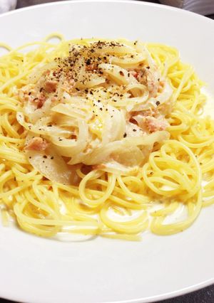 簡単 しゃけのクリームパスタ♫-レシピのメイン写真