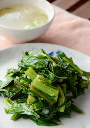 苦麦菜(麦レタス)の中華炒め-レシピのメイン写真